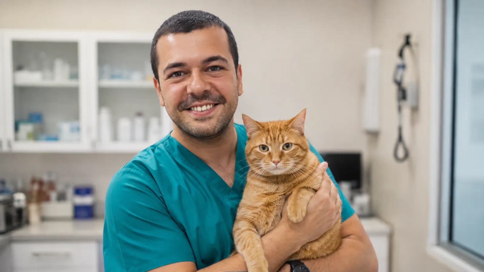 Veteriner hekimin kedi muayenesi